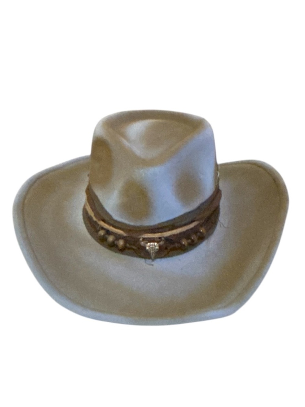 Light blue Cowboy Hat W/ Side Feather